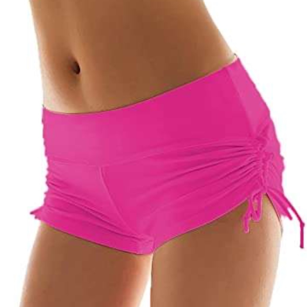 Micosuza Classical Women's Swim Boardshorts Beach Bikini Bottoms with Adjustable
